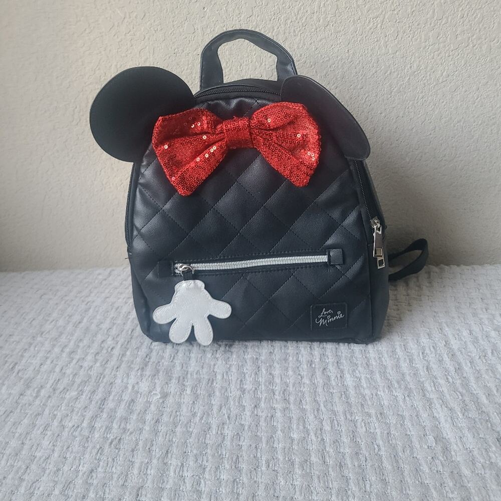 Disney Minnie Mouse Black and Red Mini Backpack